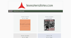 Desktop Screenshot of lesmaterialistes.com