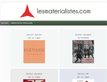 Tablet Screenshot of lesmaterialistes.com